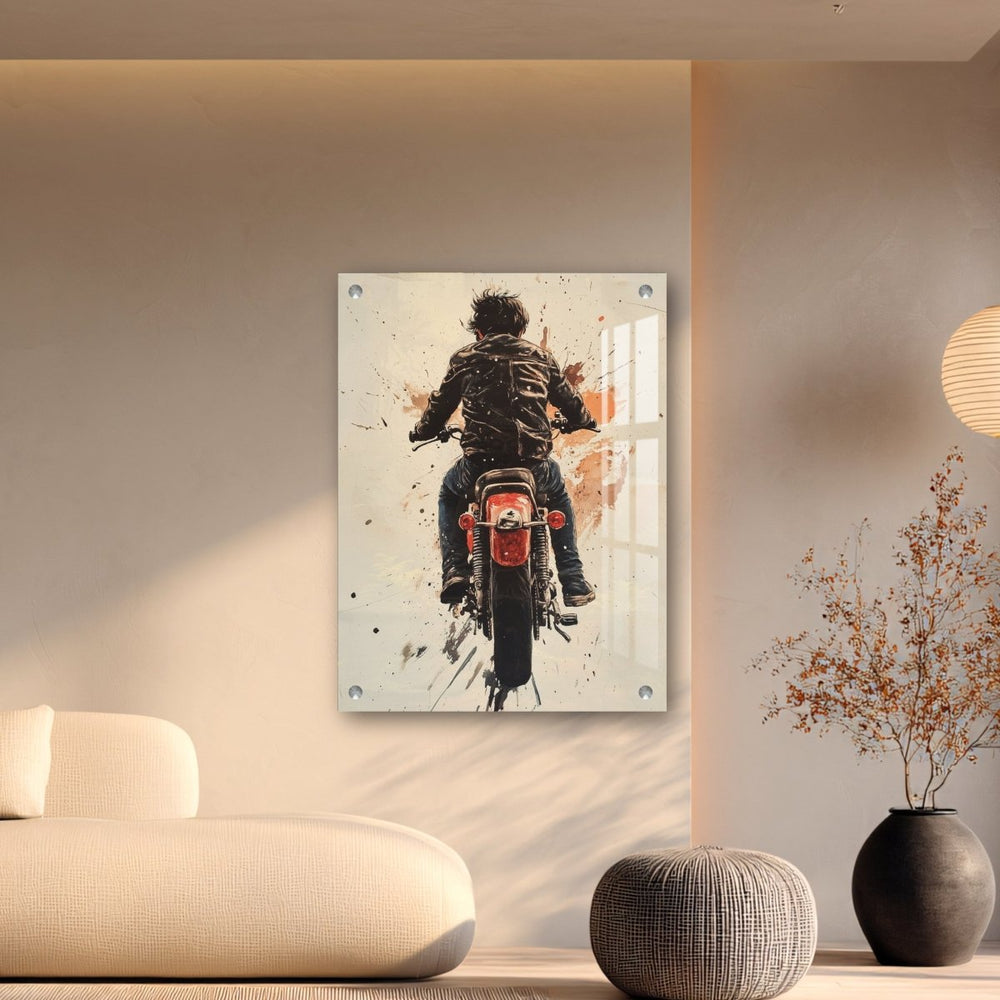 Bike Rider Acrylic Wall Art - Sowpeace