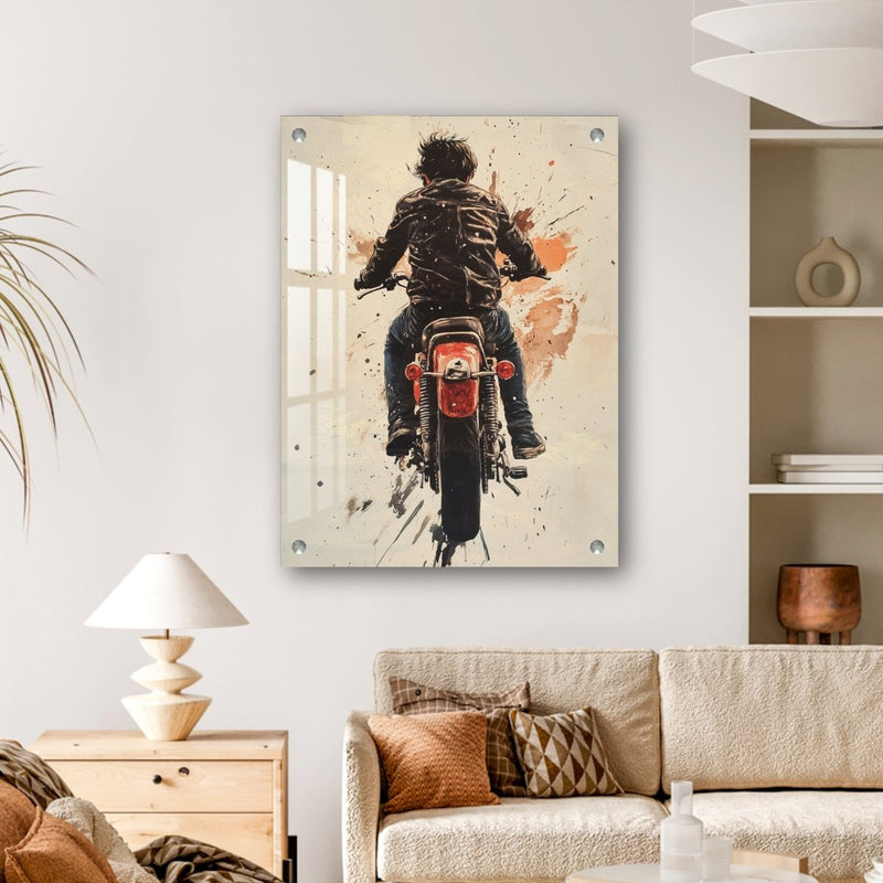 Bike Rider Acrylic Wall Art – view 1