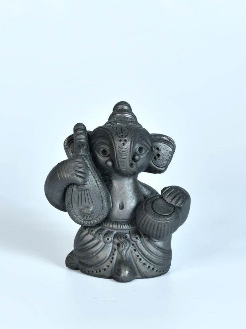 Black Ganesh Sitar & Tabla Ensemble Artisan Home Decor – view 5