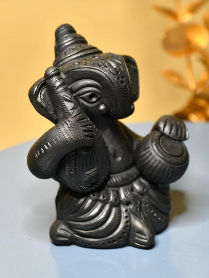 Black Ganesh Sitar & Tabla Ensemble Artisan Home Decor – view 4