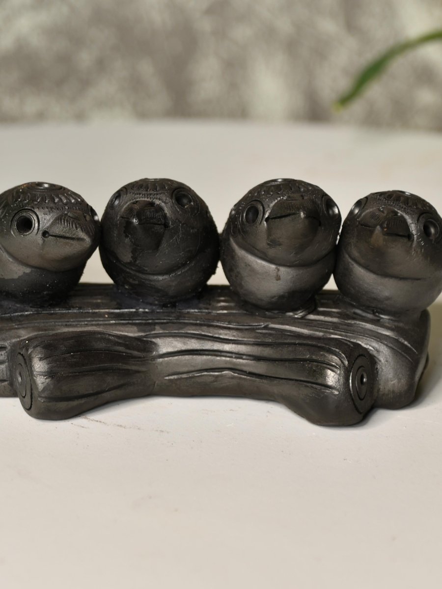 Black Terracotta Birds on Branch Tabletop Decor - decor - Sowpeace - Black Terracotta Birds on Branch Tabletop Decor - Terr - bter - TT - FBB - Sowpeace