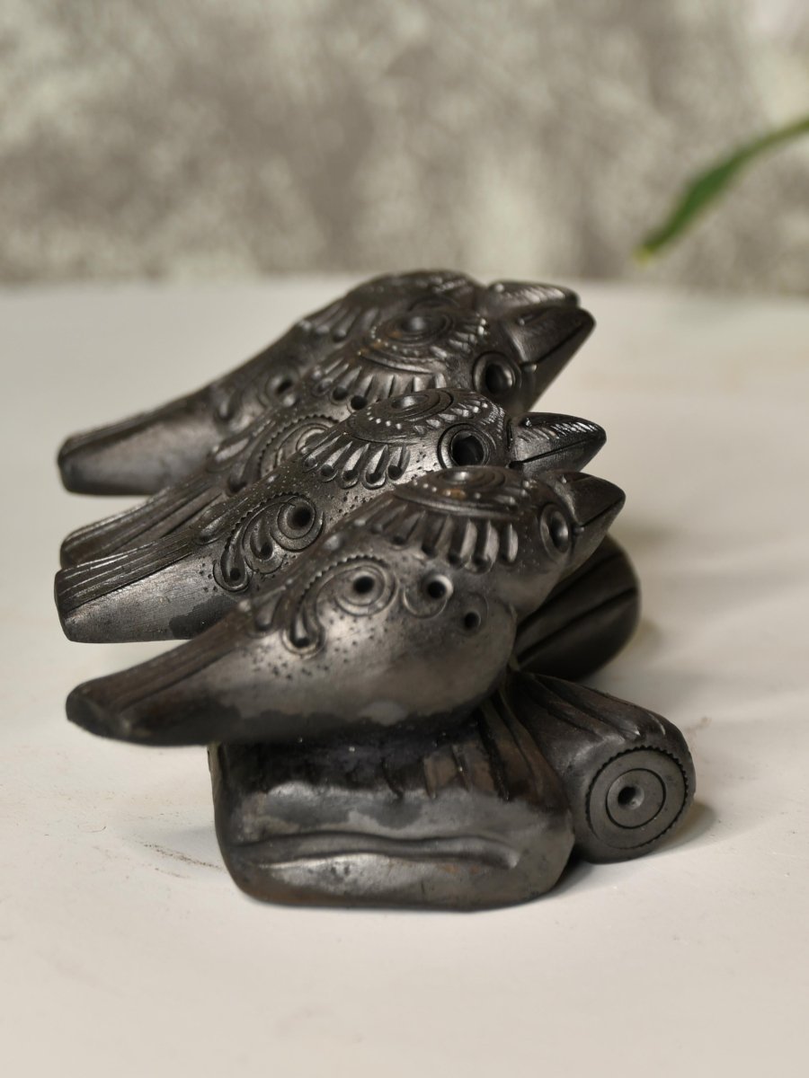 Black Terracotta Birds on Branch Tabletop Decor - decor - Sowpeace - Black Terracotta Birds on Branch Tabletop Decor - Terr - bter - TT - FBB - Sowpeace