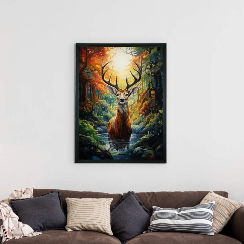 Sowpeace Harmony: Find Your Handcrafted Abstract 12 Singha – Premium Indian-Inspired Canvas Art for Elegant Home Decoration – view 2