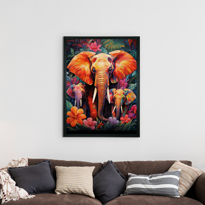 Sowpeace Harmony: Find Your Handcrafted Abstract Elephant – Premium Indian-Inspired Canvas Art for Elegant Home Decor