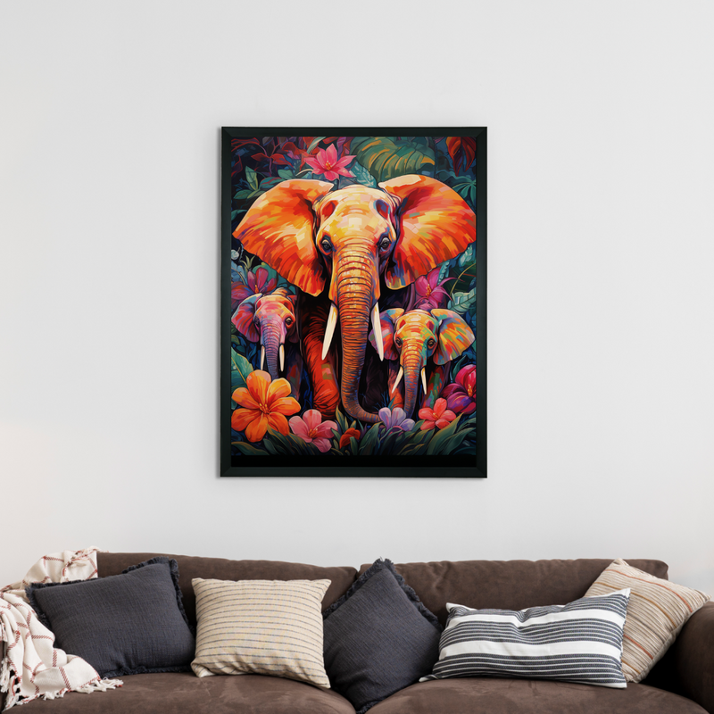 Sowpeace Harmony: Find Your Handcrafted Abstract Elephant – Premium Indian-Inspired Canvas Art for Elegant Home Decor – view 2