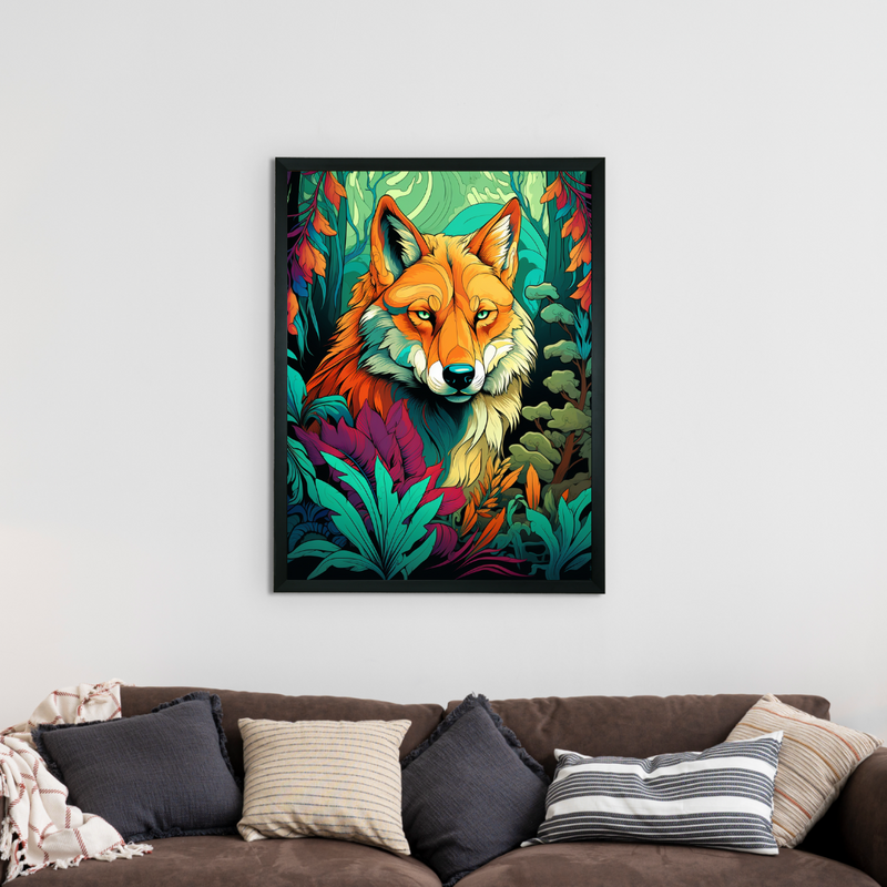 Sowpeace Harmony: Find Your Handcrafted Abstract Wolf – Premium Indian-Inspired Canvas Art for Contemporary Home Decoration – view 2