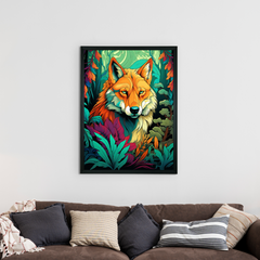 Sowpeace Harmony: Find Your Handcrafted Abstract Wolf – Premium Indian-Inspired Canvas Art for Contemporary Home Decoration - Additional View