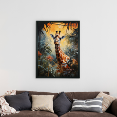 Sowpeace Harmony: Find Your Handcrafted Abstract Giraffe – Premium Indian-Inspired Canvas Art for Modern Home Decor - Additional View