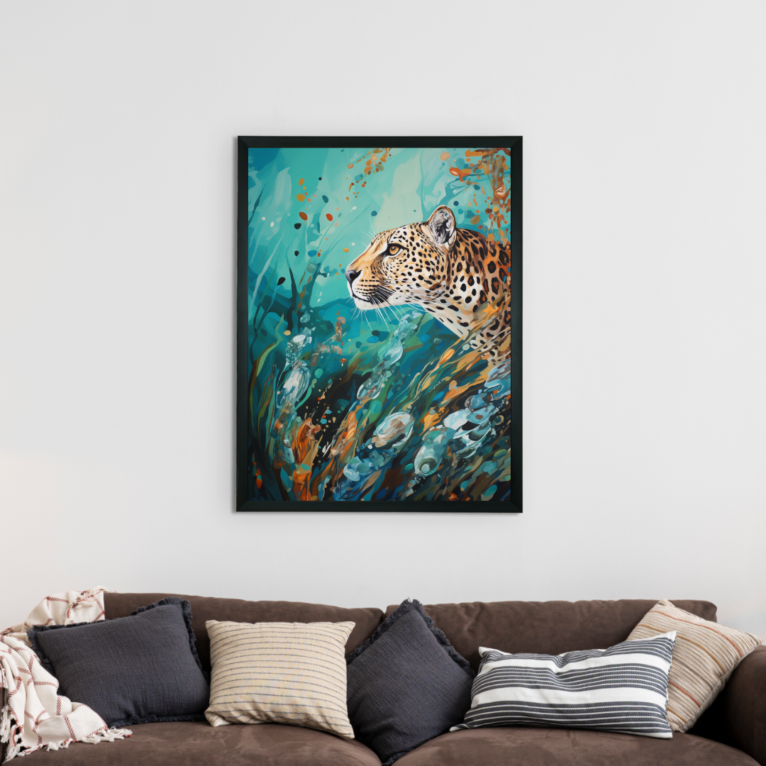 Sowpeace Harmony: Find Your Handcrafted Abstract Leopard – Premium Indian-Inspired Canvas Art for Stylish Home Interiors