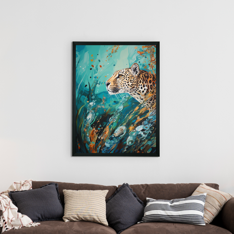 Sowpeace Harmony: Find Your Handcrafted Abstract Leopard – Premium Indian-Inspired Canvas Art for Stylish Home Interiors – view 2