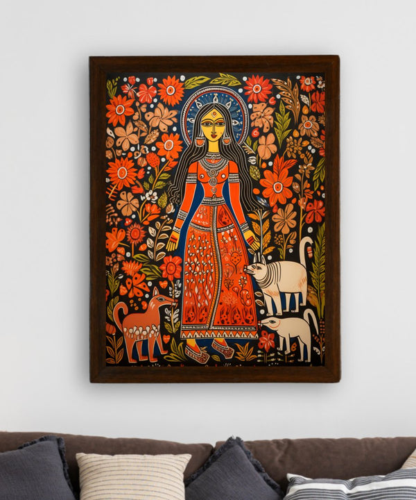 Blooming Soul: Sowpeace Handcrafted Abstract Canvas – Premium Indian-Inspired Art for Stylish and Contemporary Decor — image 3