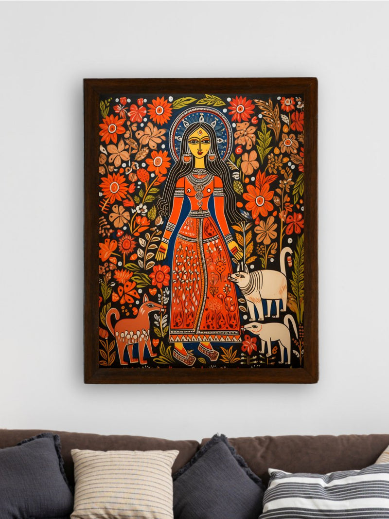 Blooming Soul: Sowpeace Handcrafted Abstract Canvas – Premium Indian-Inspired Art for Stylish and Contemporary Decor – view 3