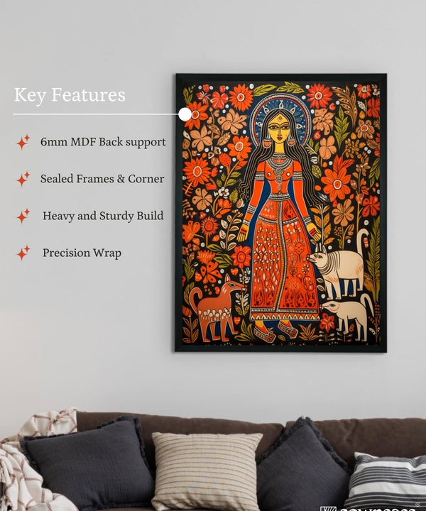 Blooming Soul: Sowpeace Handcrafted Abstract Canvas – Premium Indian-Inspired Art for Stylish and Contemporary Decor — image 6