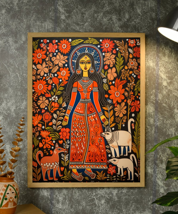 Blooming Soul: Sowpeace Handcrafted Abstract Canvas – Premium Indian-Inspired Art for Stylish and Contemporary Decor — image 4
