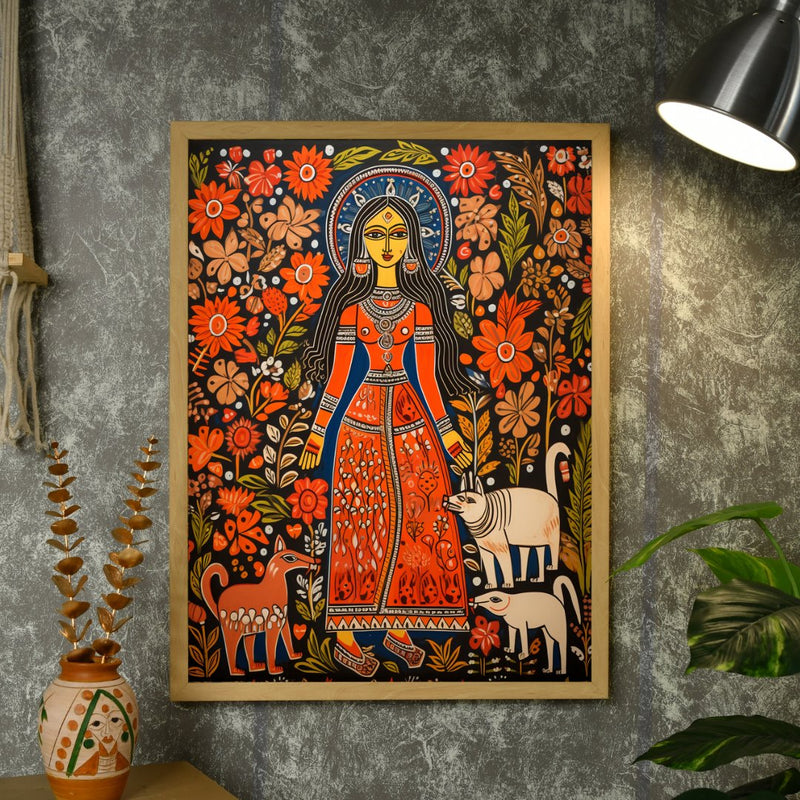 Blooming Soul: Sowpeace Handcrafted Abstract Canvas – Premium Indian-Inspired Art for Stylish and Contemporary Decor – view 4