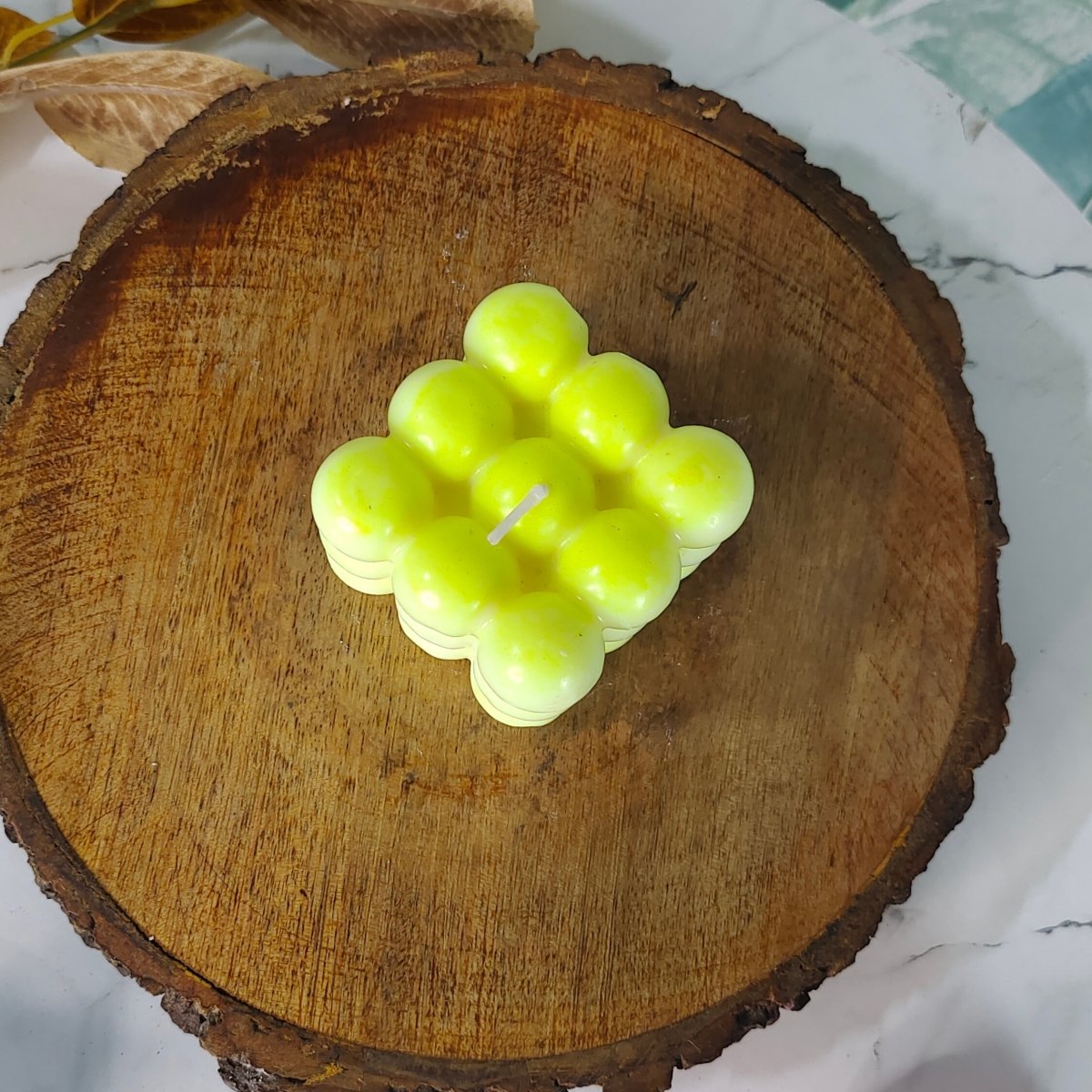 Bubble Neon Soywax Candle – Vegan, Hand - Poured, Long - Lasting Decorative Gift - Sowpeace - 