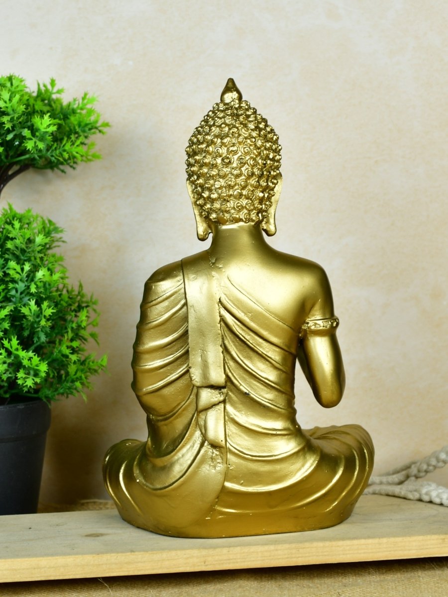 Buddha Figurine with Lotus | Sowpeace Indian Home Decor - Unique Artisan Craft