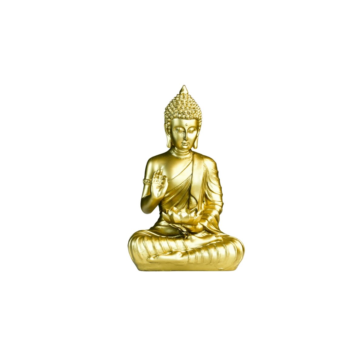 Buddha Figurine with Lotus | Sowpeace Indian Home Decor - Unique Artisan Craft - Decor - Sowpeace - 