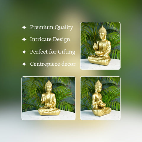Vastu Principles for Buddha Figurine with Lotus | Sowpeace Indian Home Decor - Unique Artisan Craft