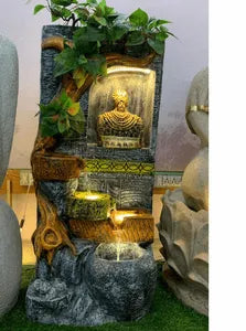 Buddha Rock Wall Planter Fountain Indoor Water Fountain – 4 ft -Indoor Water Fountain-Sowpeace-Home Decor-Indoor Water Fountain