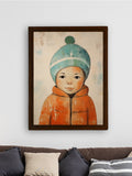 Chilled Dreams: Sowpeace's Premium Abstract Winter Boy Canvas – Handcrafted Indian - Inspired Art for Stylish Winter Home Interiors - Wall painting - Chitran by sowpeace - Chilled Dreams: Sowpeace's Premium Abstract Winter Boy Canvas – Handcrafted Indian - Inspired Art for Stylish Winter Home Interiors - Sowpeace