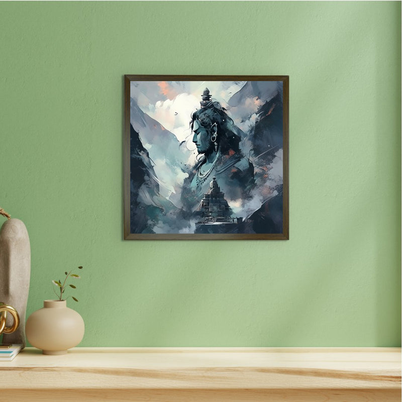 Sowpeace's Handcrafted Masterpiece Lord Shiva Art – Premium Indian-Inspired Canvas Wall Print for Spiritual and Elegant Home Decor – view 3