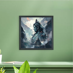 Sowpeace's Handcrafted Masterpiece Lord Shiva Art – Premium Indian-Inspired Canvas Wall Print for Spiritual and Elegant Home Decor - Additional View