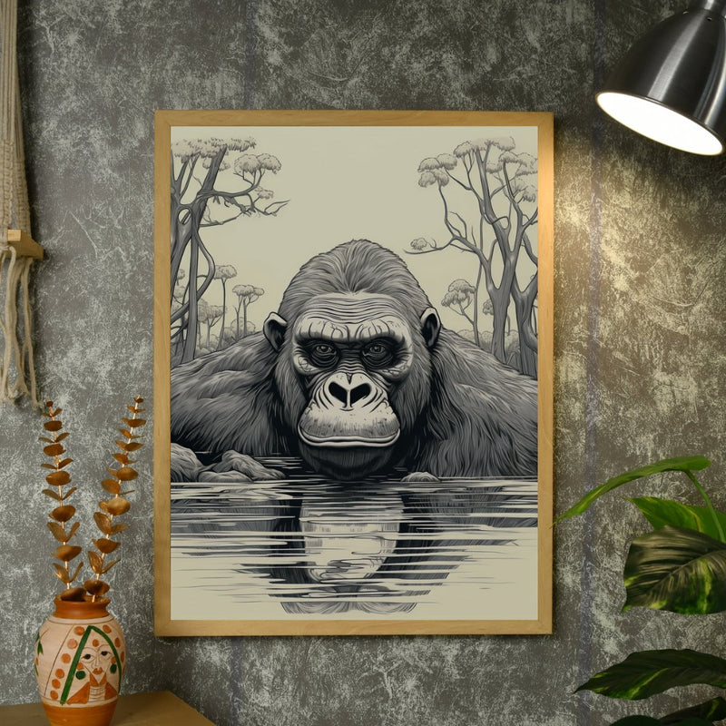 Connect with Nature: Sowpeace Handcrafted Jungle Wall Art – Premium Indian-Inspired Canvas Print for Stylish Interiors – view 1