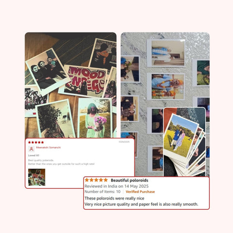Custom Mini Photo Prints – Vintage-Style Glossy Personalized Pictures | 100mm x 75mm | 270gsm Paper | Retro Mini Prints for Gifts, Journals & Decor