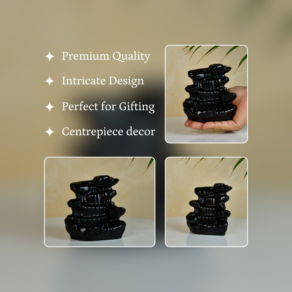 Design Smoke Fountain by Sowpeace - Beautiful Resin Showpiece for Home Decor