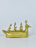 Dhokra Boat: Artisan Brass Tabletop Decor of Ancient Times. - Dhokra - Sowpeace - Dhokra Boat: Artisan Brass Tabletop Decor of Ancient Times. - Dok - LBOAT - BR - TT - Sowpeace