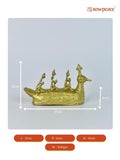 Dhokra Boat: Artisan Brass Tabletop Decor of Ancient Times. - Dhokra - Sowpeace - Dhokra Boat: Artisan Brass Tabletop Decor of Ancient Times. - Dok - LBOAT - BR - TT - Sowpeace