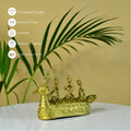 Dhokra Boat: Artisan Brass Tabletop Decor of Ancient Times. - Dhokra - Sowpeace - Dhokra tabletop - Dokra