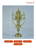 Dhokra Craft - Goddess Durga Mahishasur Mardini Brass Decor - Sowpeace - Dhokra Craft - Goddess Durga Mahishasur Mardini Brass Decor - Dok - DMDM - BR - TT - Sowpeace