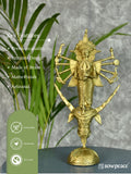 Dhokra Craft - Goddess Durga Mahishasur Mardini Brass Decor - Sowpeace - Dhokra Craft - Goddess Durga Mahishasur Mardini Brass Decor - Dok - DMDM - BR - TT - Sowpeace