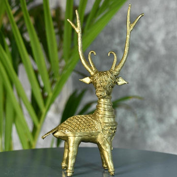 Dhokra Deer Brass Tabletop - Dhokra - Sowpeace - Animal - Dokra