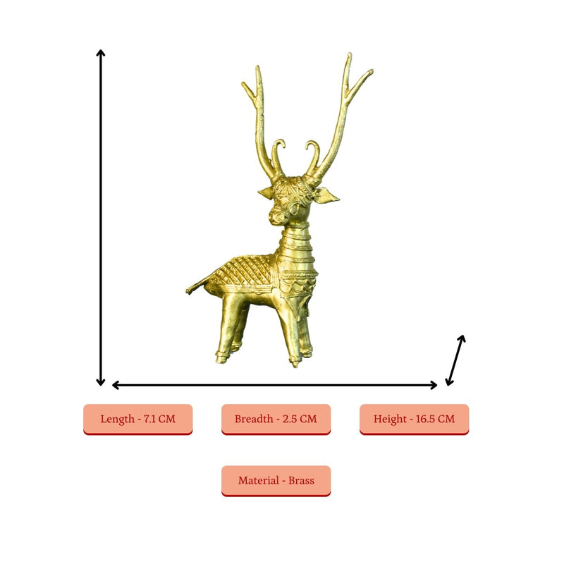 Dhokra Deer Brass Tabletop – view 4