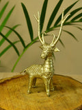 Dhokra Deer Brass Tabletop - Sowpeace - Dhokra Deer Brass Tabletop - Dok - DDST - BR - TT - Sowpeace