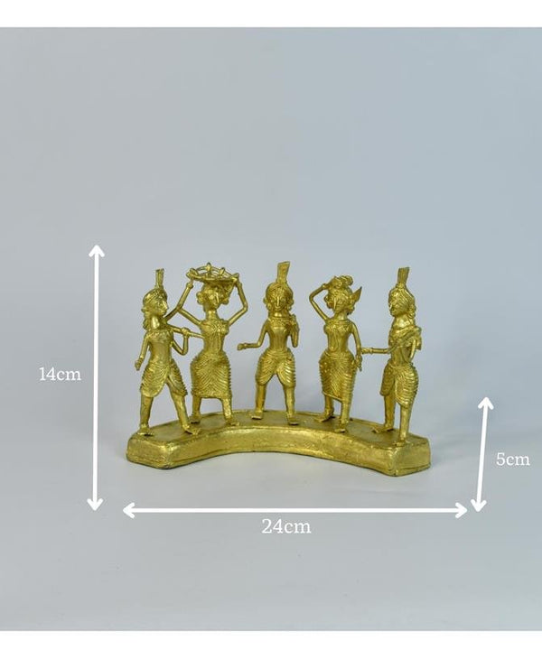 Dhokra Farmers: Large Brass Tabletop Decor — image 7