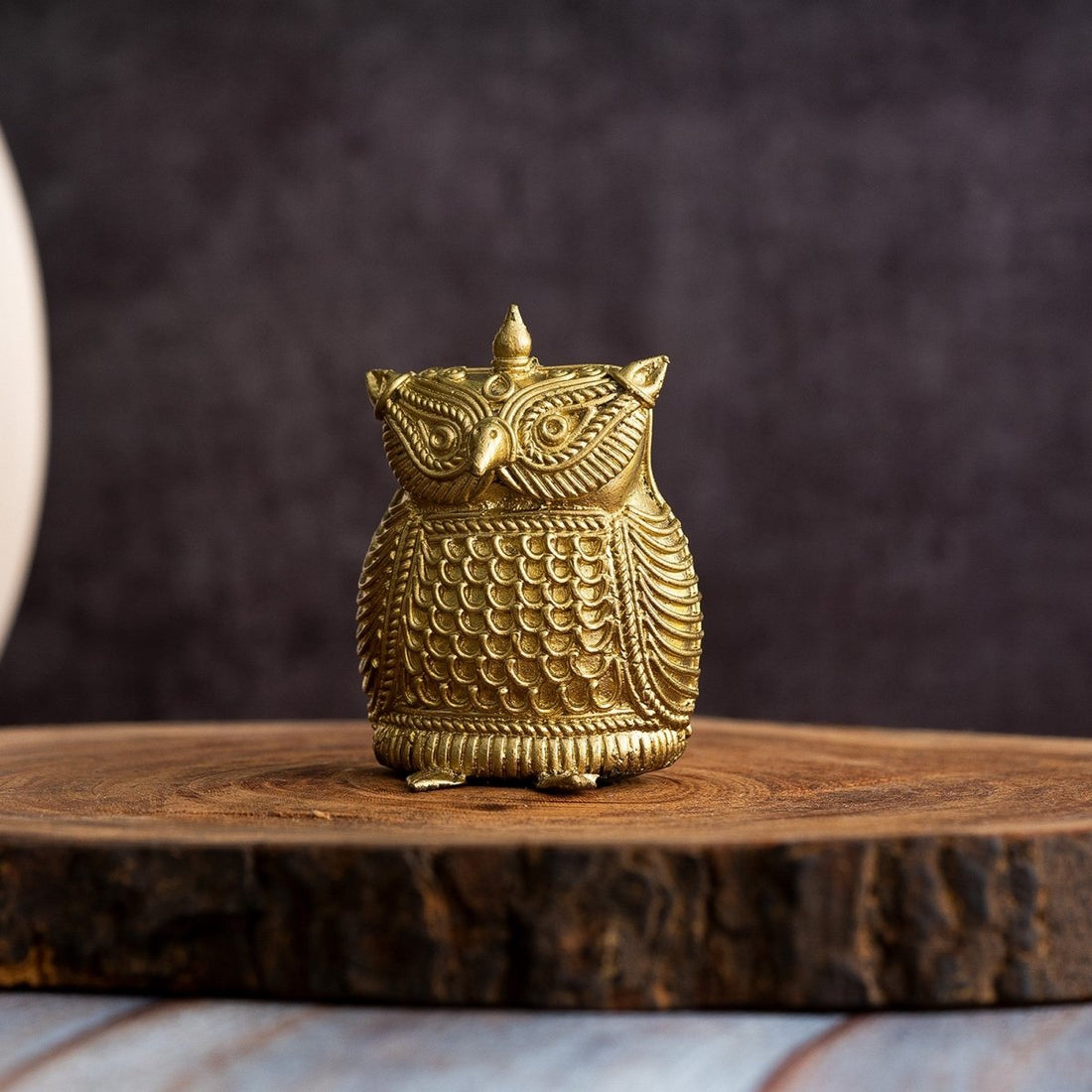 Dhokra Owl Brass Tabletop: Artisan Home Decor Masterpiece - Dhokra - Sowpeace - Dhokra - Dhokra tabletop