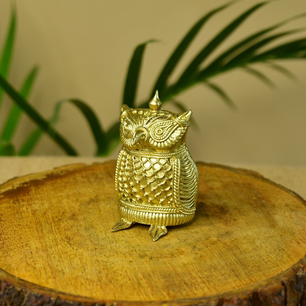 Dhokra Owl Brass Tabletop: Artisan Home Decor Masterpiece - Dhokra - Sowpeace - Dhokra - Dhokra tabletop