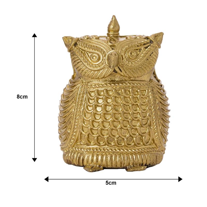 Dhokra Owl Brass Tabletop: Artisan Home Decor Masterpiece - Dhokra - Sowpeace - Dhokra - Dhokra tabletop