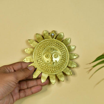 Dhokra Sunplate: Artisan Brass Tabletop Elegance for Home Decor - Dhokra - Sowpeace - Dokra - Wall decor