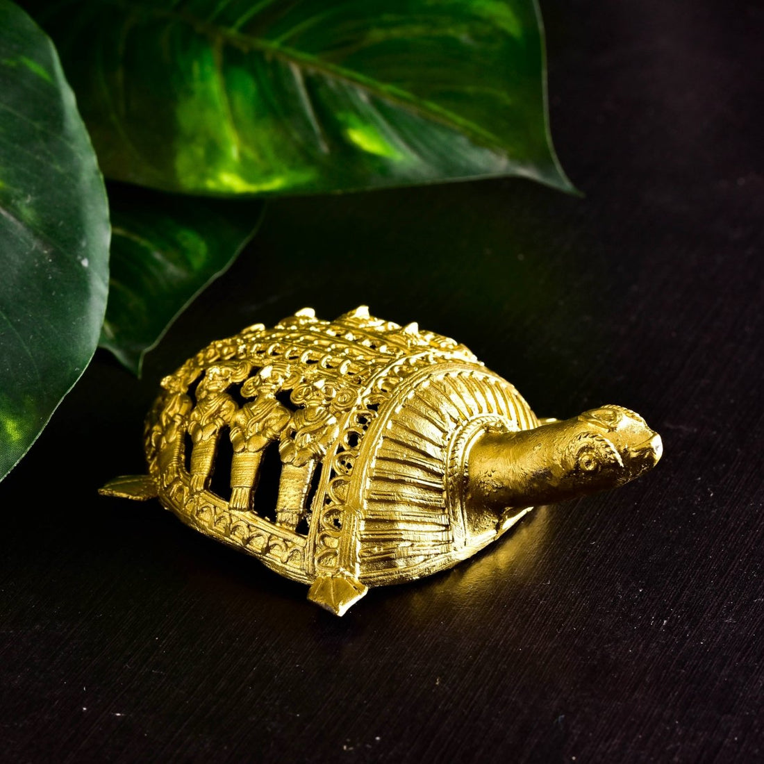 Dhokra Tortoise: Artisan Brass Home Decor - Dhokra - Sowpeace - Animal - Dokra