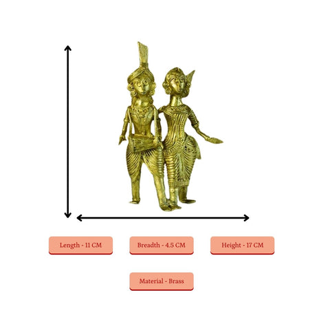 Vastu Principles for Dhokra Tribal Couple with Dhol Tabletop Decor
