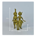 Dhokra Tribal Couple with Dhol Tabletop Decor - Dhokra - Sowpeace - Dhokra tabletop - Dokra