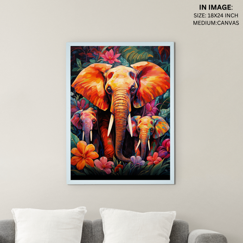 Sowpeace Harmony: Find Your Handcrafted Abstract Elephant – Premium Indian-Inspired Canvas Art for Elegant Home Decor – view 5