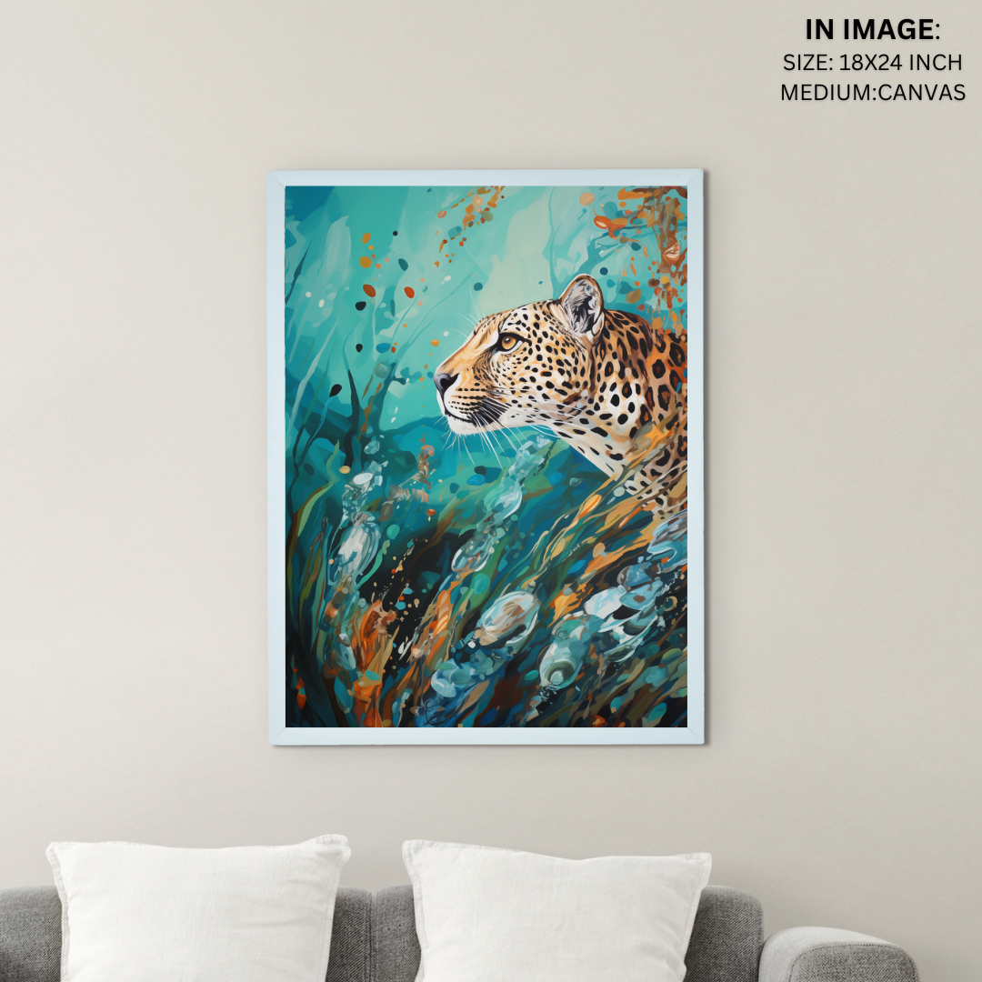 Sowpeace Harmony: Find Your Handcrafted Abstract Leopard – Premium Indian-Inspired Canvas Art for Stylish Home Interiors