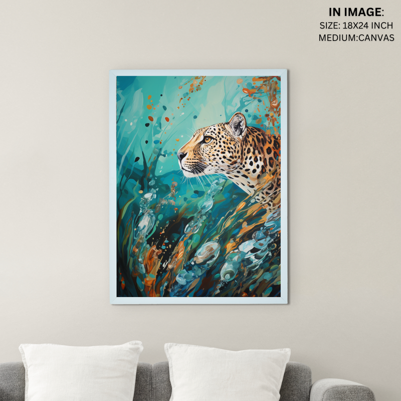 Sowpeace Harmony: Find Your Handcrafted Abstract Leopard – Premium Indian-Inspired Canvas Art for Stylish Home Interiors – view 5