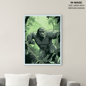 Sowpeace Harmony: Find Your Handcrafted Abstract Gorilla – Premium Indian-Inspired Canvas Art for Modern and Stylish Interiors